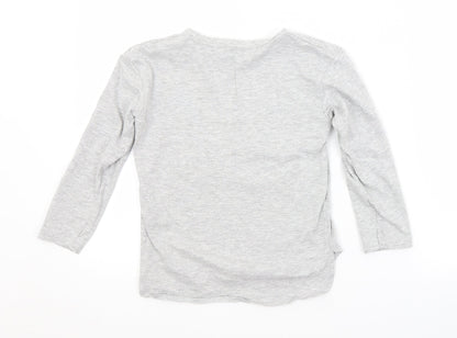 George Girls Grey Batik  Basic T-Shirt Size 5-6 Years