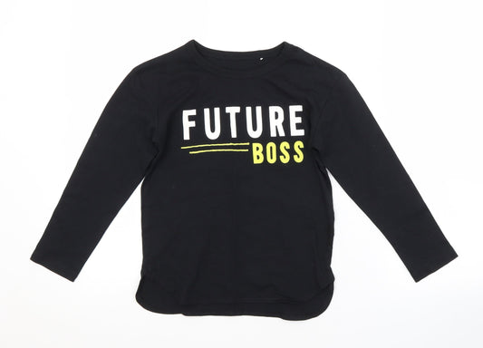 George Girls Black   Basic T-Shirt Size 5-6 Years