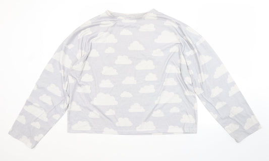 In the Style Womens Grey Geometric  Top Pyjama Top Size 14
