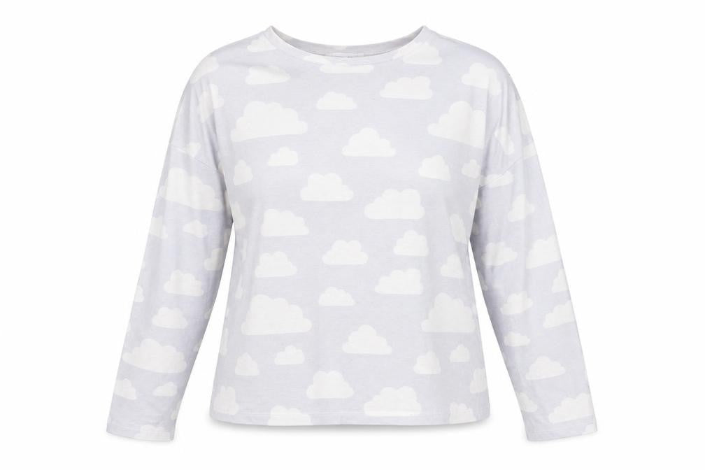In the Style Womens Grey Geometric  Top Pyjama Top Size 14
