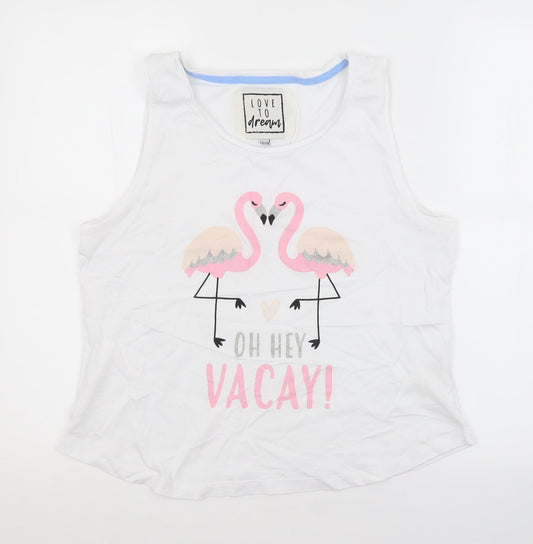 Preworn Womens White   Top Pyjama Top Size 12
