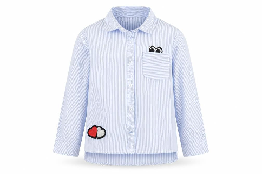 Nutmeg Boys Blue Striped  Basic Button-Up Size 5-6 Years