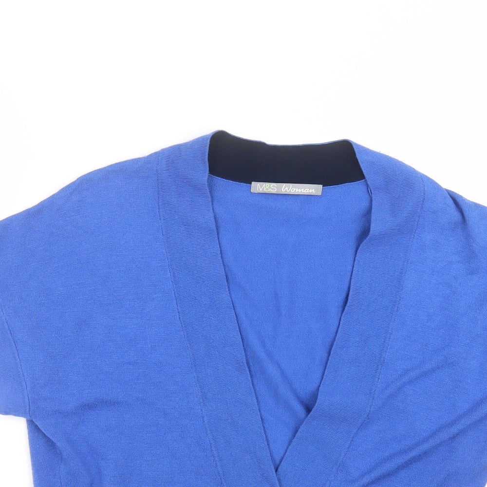 Marks and Spencer Womens Blue   Cardigan Jumper Size 10