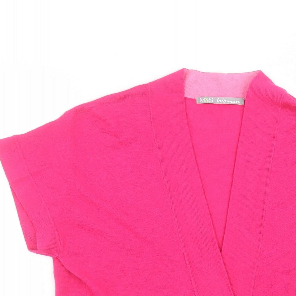 Marks and Spencer Womens Pink   Cardigan Jumper Size 10