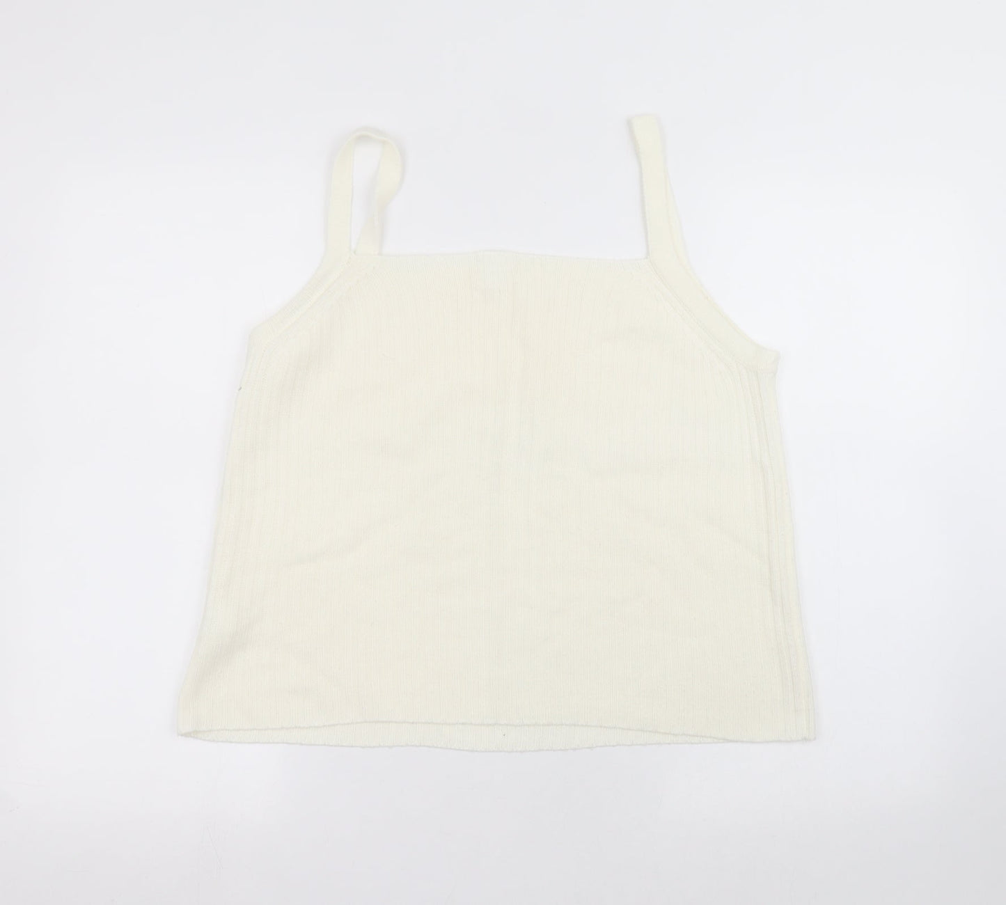 Preworn Womens White   Basic T-Shirt Size 14