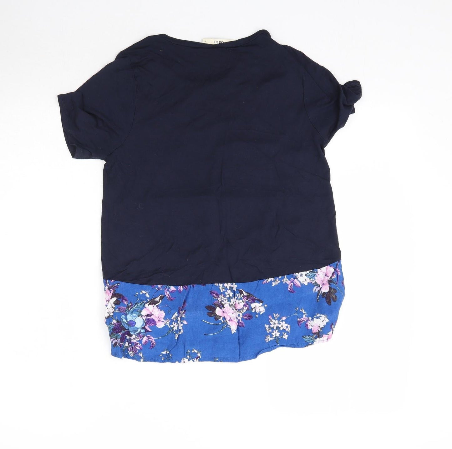 Oasis Womens Blue Floral  Basic Blouse Size S