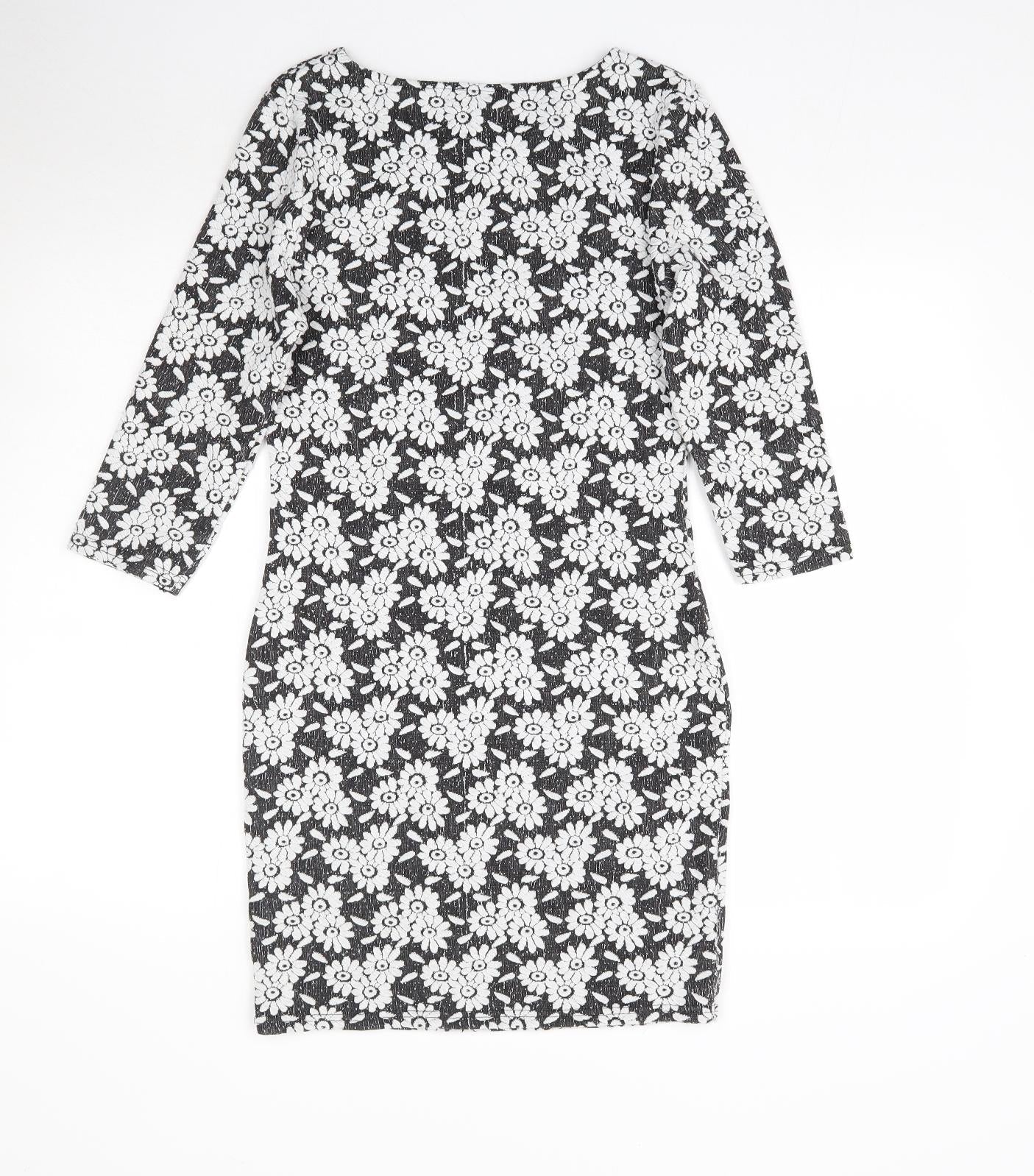 River Island Womens Black Floral  Mini  Size 10