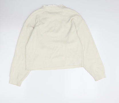 ASOS Womens Ivory  Knit Pullover Jumper Size 6