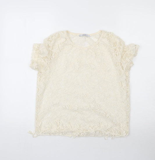 George Womens Ivory   Basic Blouse Size L