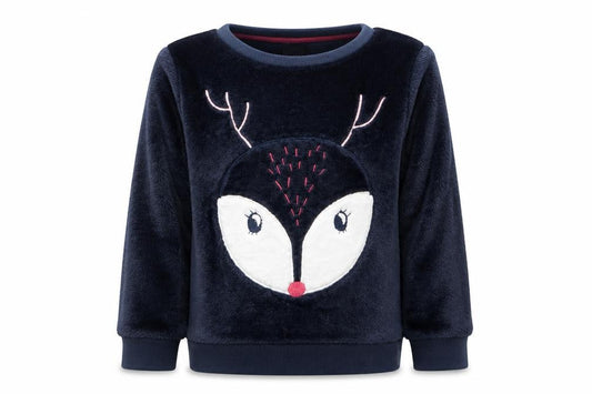 Little Kids Girls Blue Geometric  Top Pyjama Top Size 6-7 Years