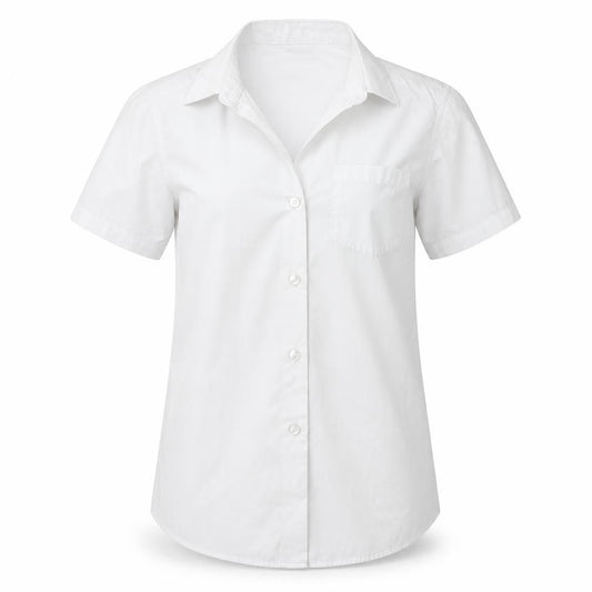 Lily & Dan Girls White   Basic Button-Up Size 9-10 Years