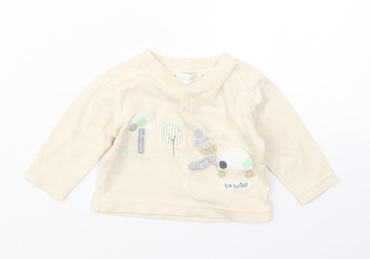 Earlydays Boys Beige   Basic T-Shirt Size 0-3 Months