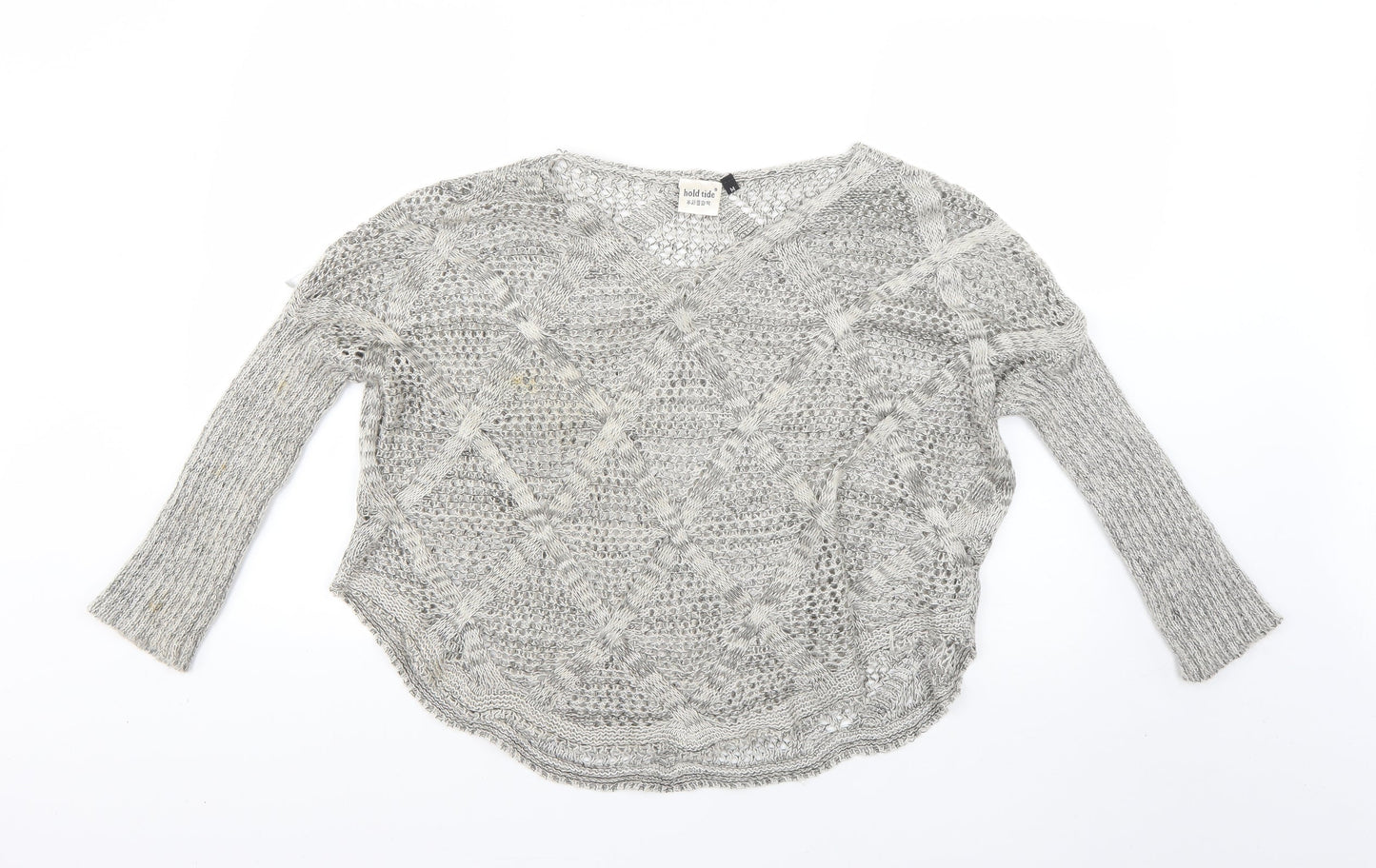 hold tide Womens Grey   Pullover Jumper Size M