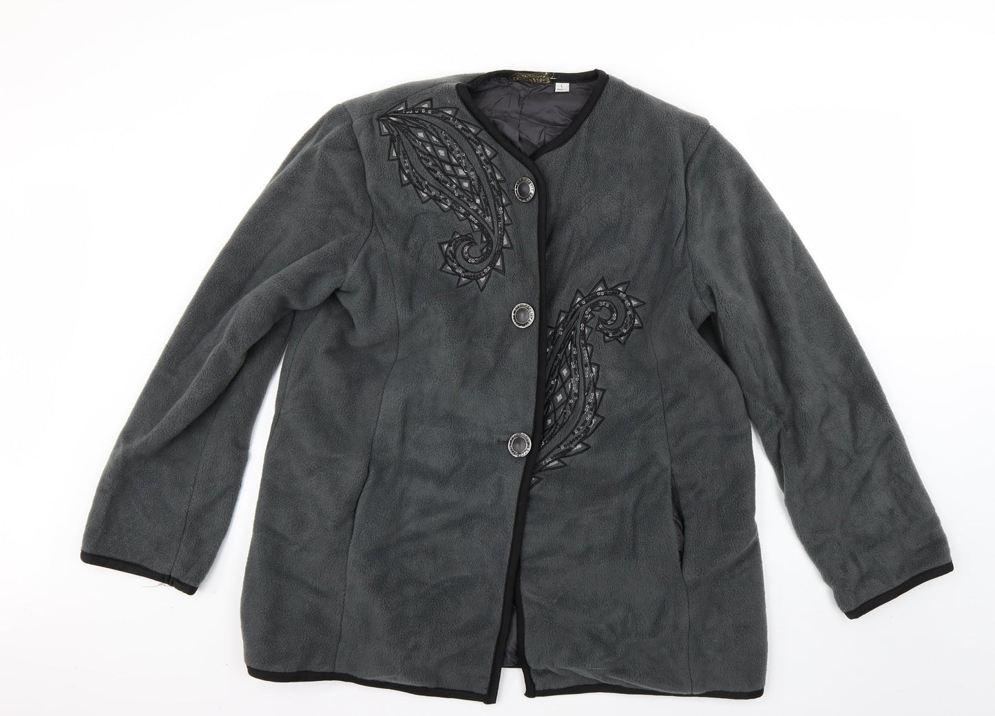 bob macke Womens Grey   Pea Coat Coat Size L