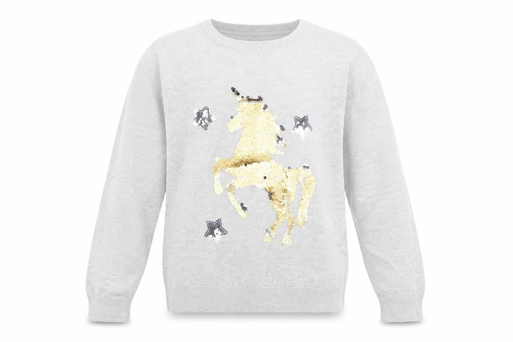 TU Girls Silver   Pullover Jumper Size 12 Years
