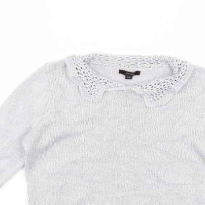 Therapy Womens Silver   Pullover Jumper Size 10