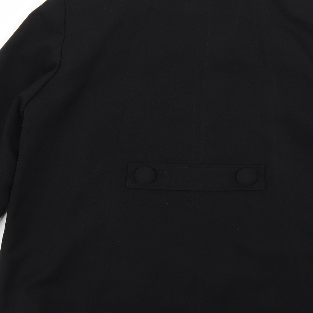 Warehouse Womens Black   Overcoat Coat Size 14