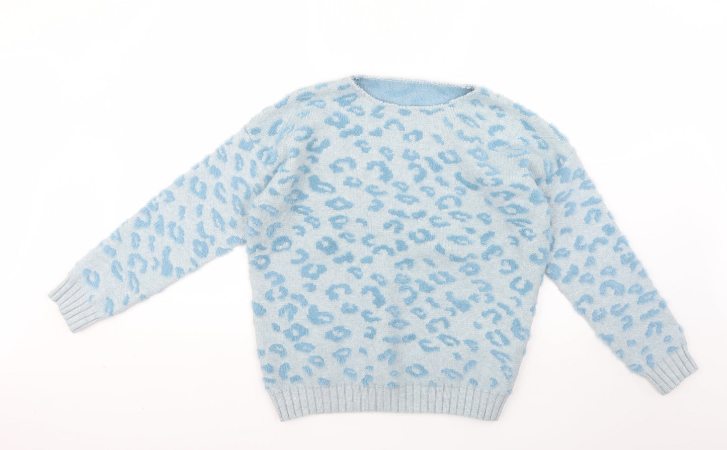Preworn Womens Blue Geometric  Pullover Jumper Size S