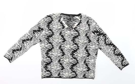 Debenhams Womens Multicoloured Animal Print  Pullover Jumper Size 14