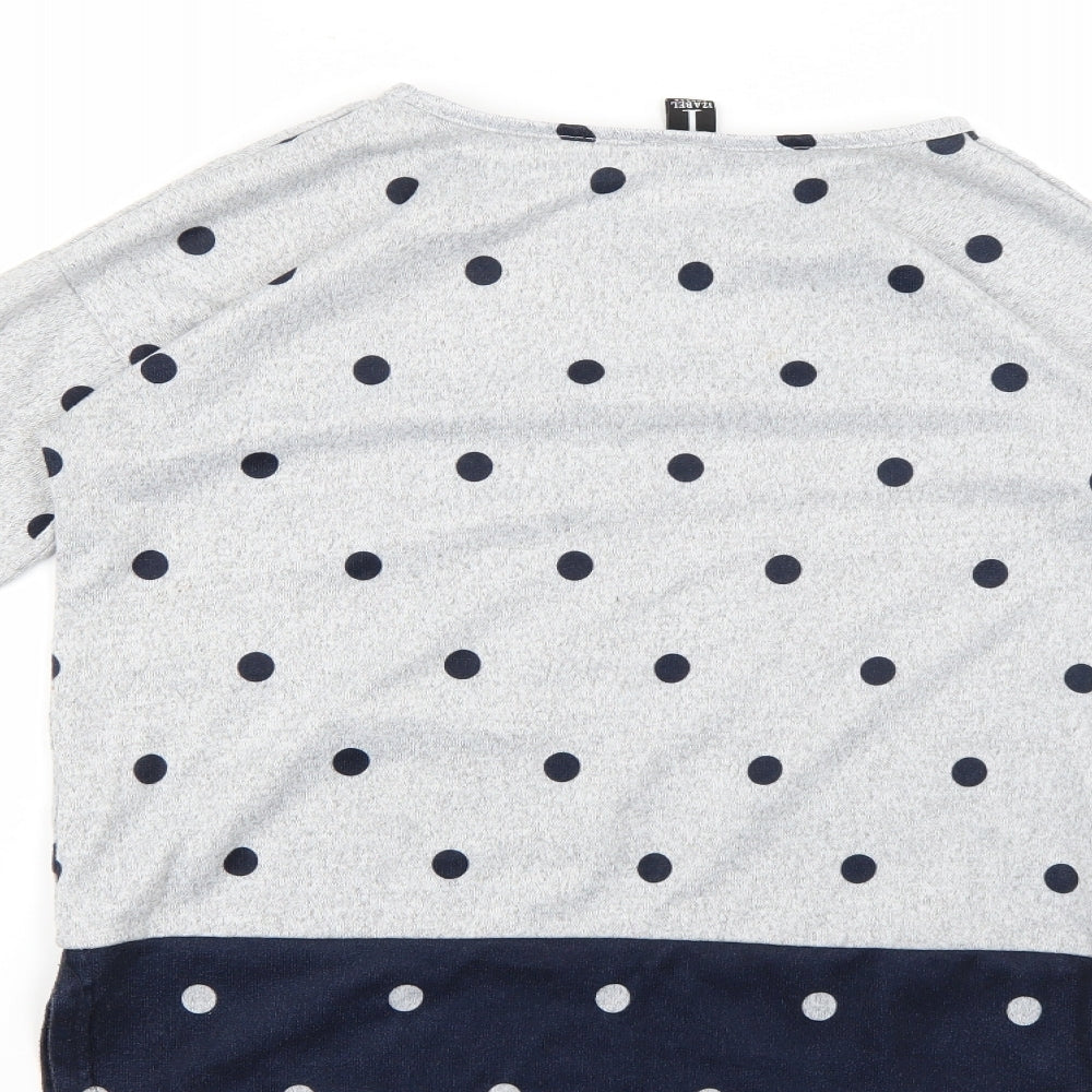 izabel london Womens Grey Polka Dot  Pullover Jumper Size 8