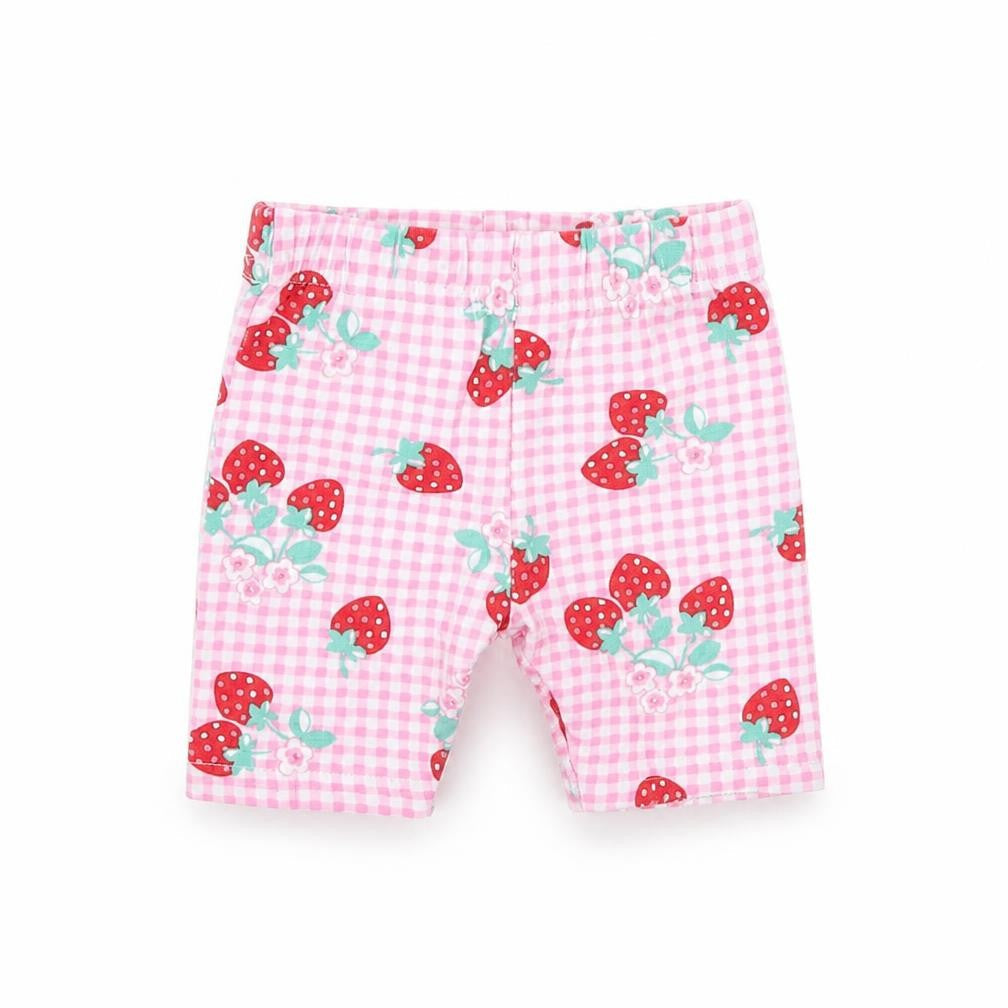 George Girls Pink Plaid  Cropped Trousers Size 0-3 Months  - Strawberry