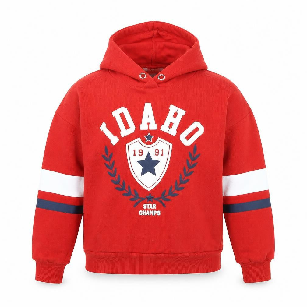 Primark Girls Red   Pullover Hoodie Size 7 Years  - Idaho