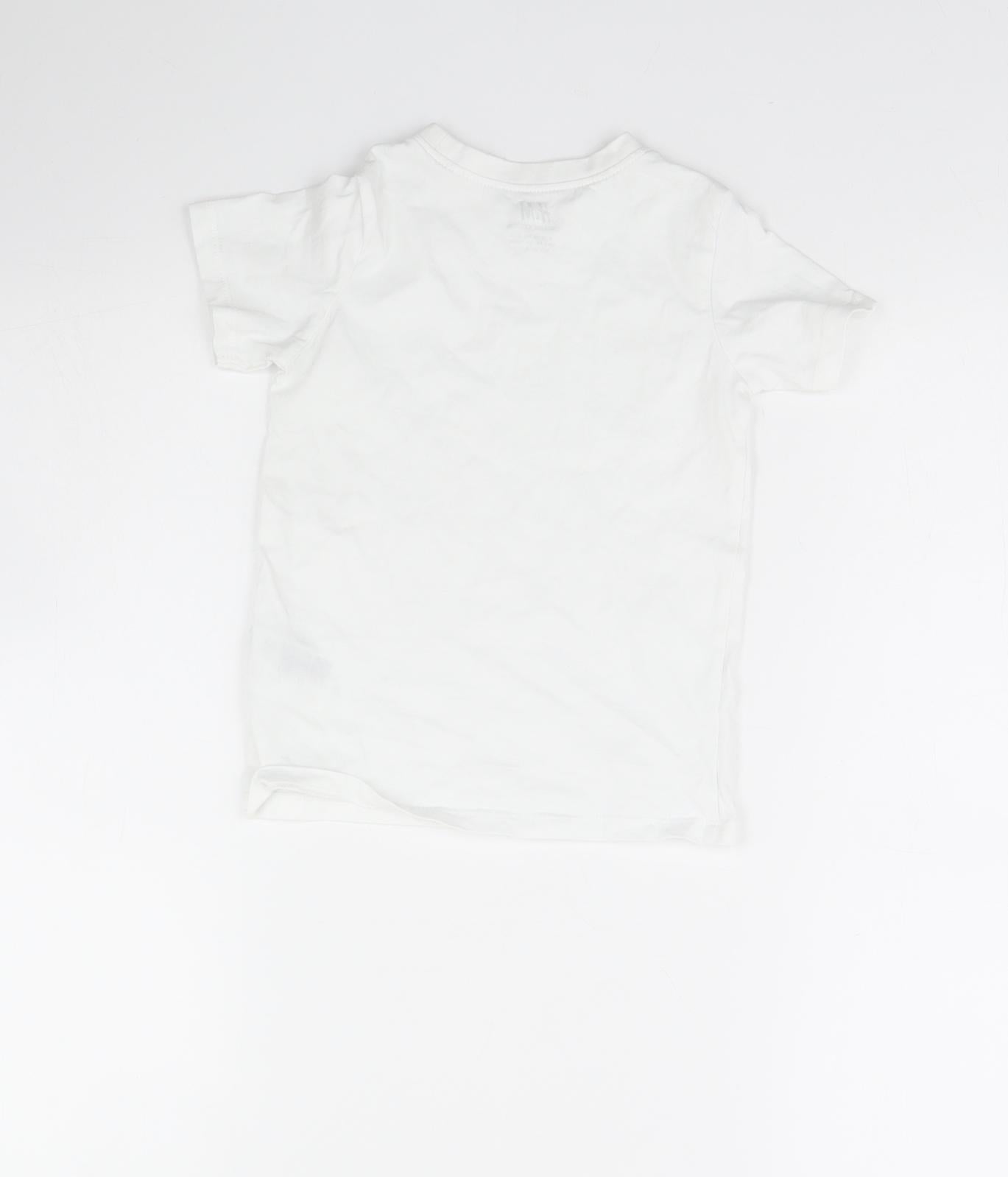 H&M Boys White   Basic T-Shirt Size 2 Years