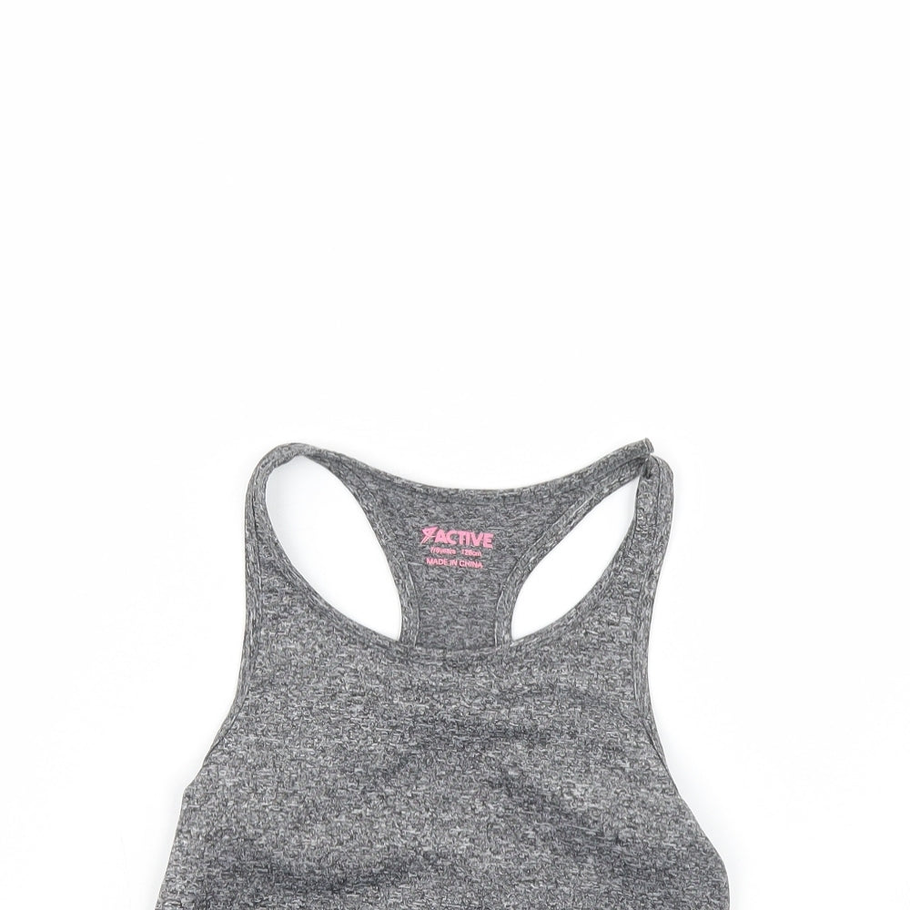 Primark Girls Grey   Basic Tank Size 7 Years