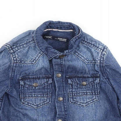 Next Girls Blue  Denim Basic Button-Up Size 12-18 Months