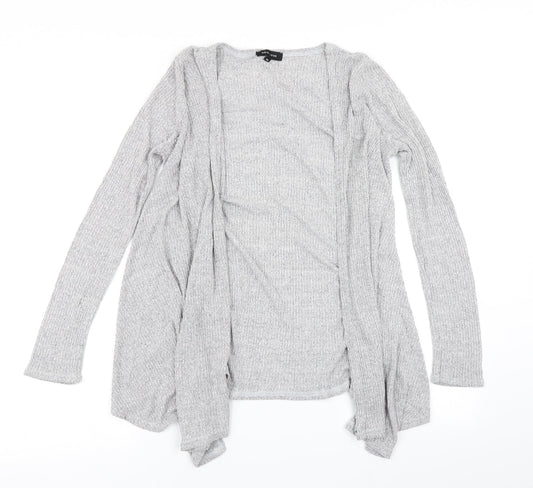 New Look Womens Grey  Knit Cardigan Jumper Size 12