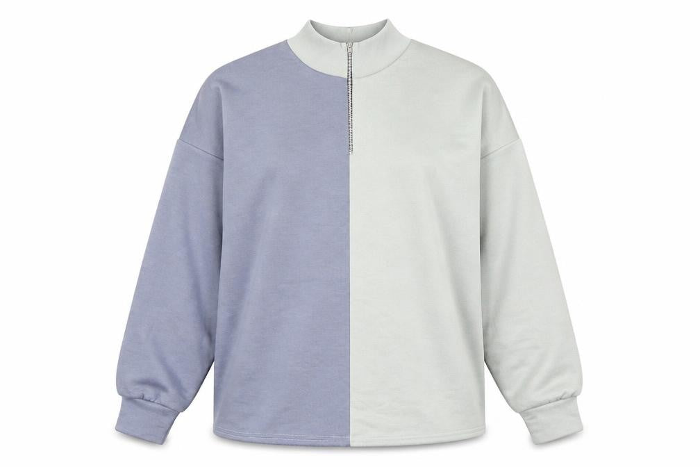 Boohoo Womens Green Colourblock  Pullover Sweatshirt Size 12