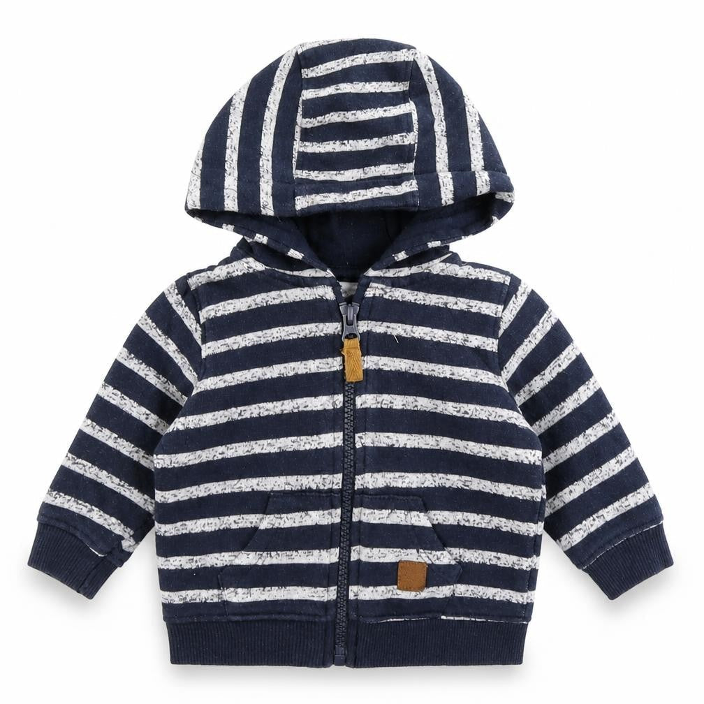 Lullaby Boys Blue Striped  Jacket  Size 0-3 Months