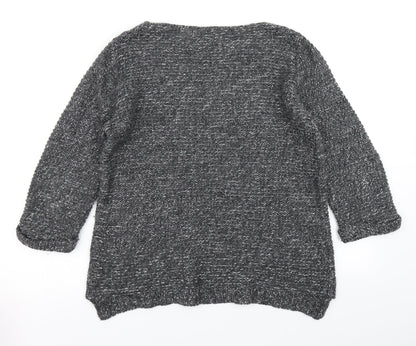 Next Womens Grey  Knit Pullover Jumper Size 10