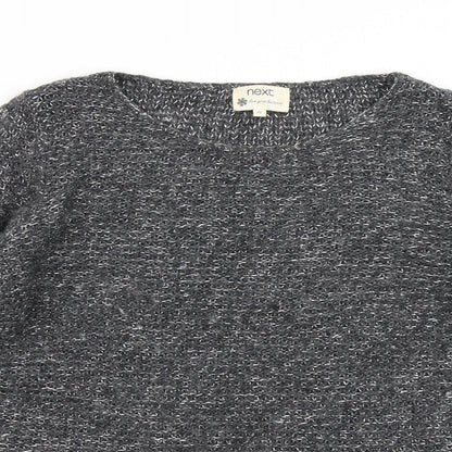 Next Womens Grey  Knit Pullover Jumper Size 10