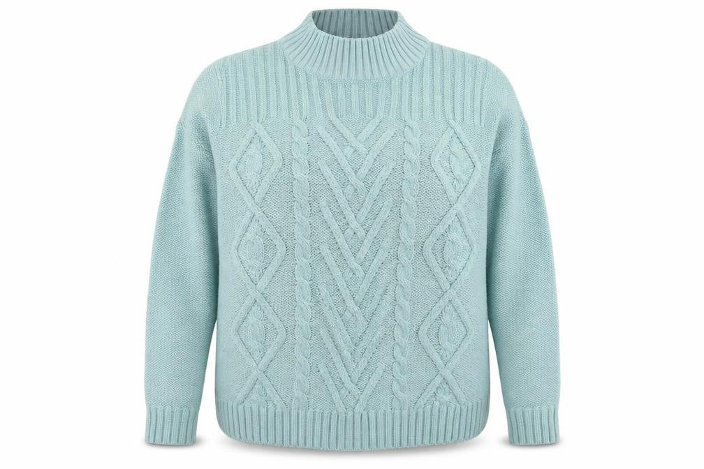 Afibel Womens Blue  Knit Pullover Jumper Size L