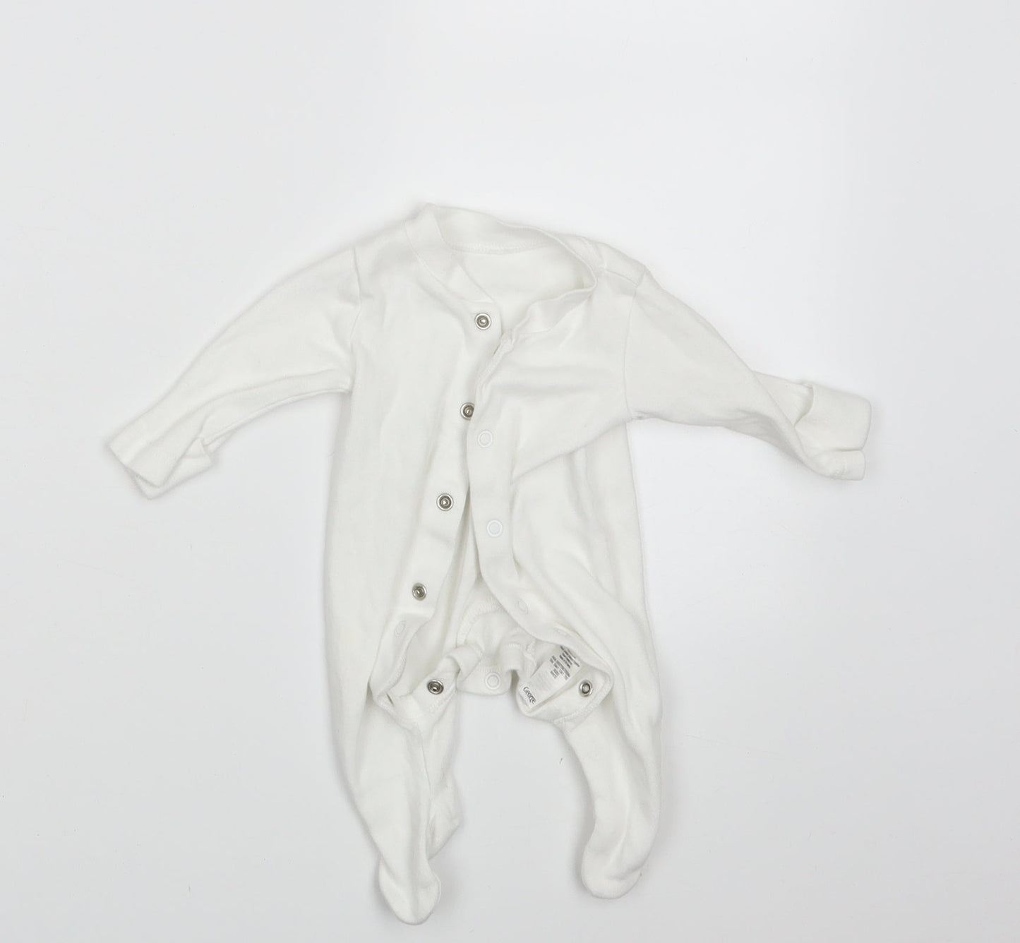 George Baby White   Babygrow One-Piece Size Newborn