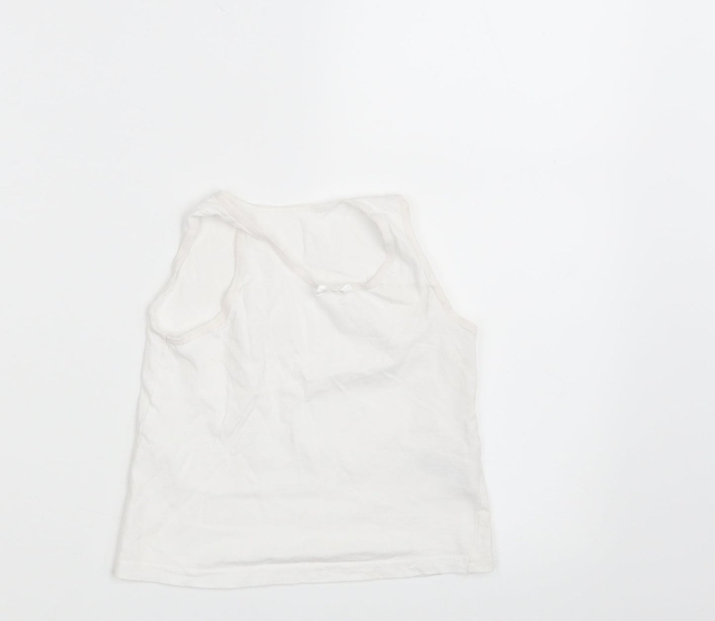 Primark Girls White   Cropped Tank Size 4-5 Years