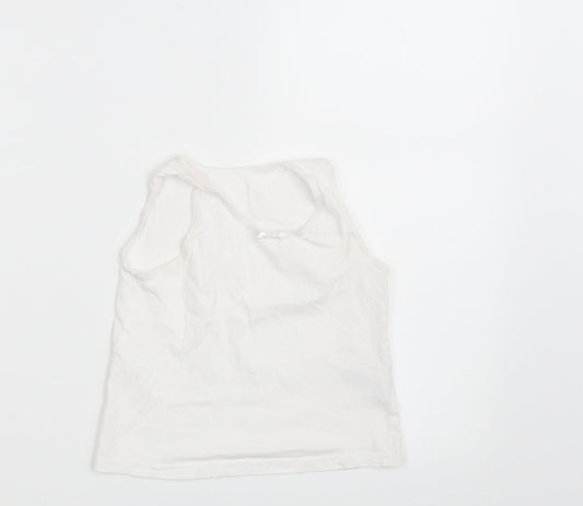 Primark Girls White   Cropped Tank Size 4-5 Years