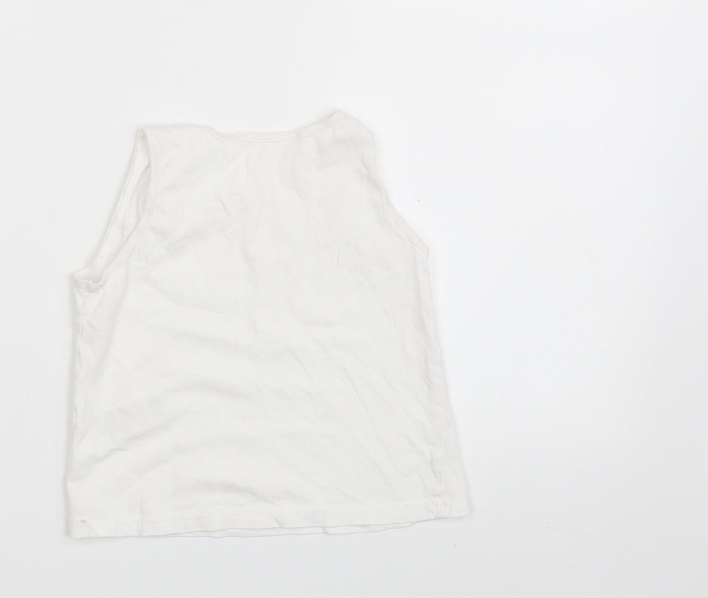 Primark Girls White   Cropped Tank Size 4-5 Years