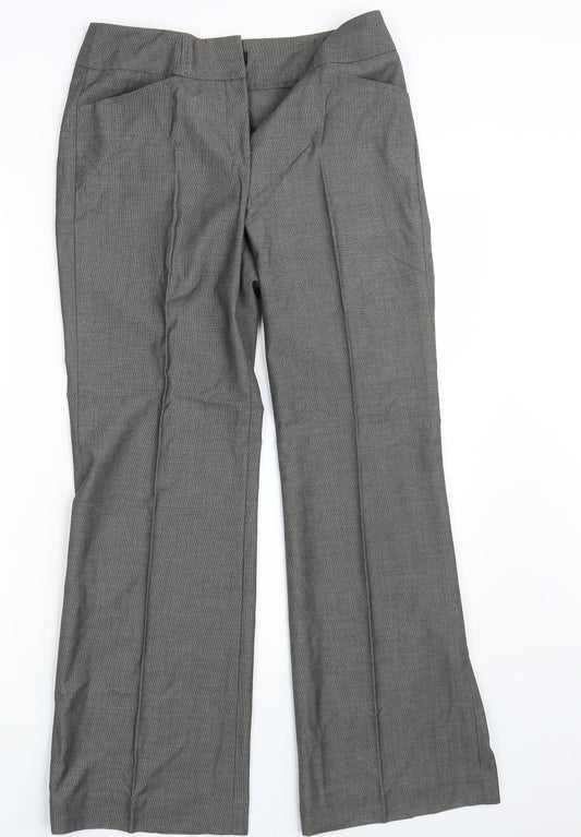 M&S Womens Grey   Dress Pants Trousers Size 8 L29 in