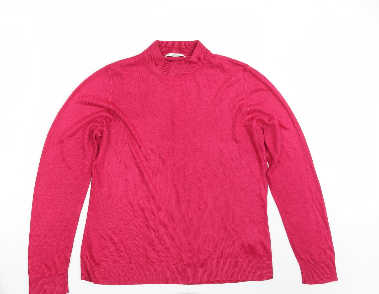 M&S Womens Pink  Knit Pullover Sweatshirt Size 14