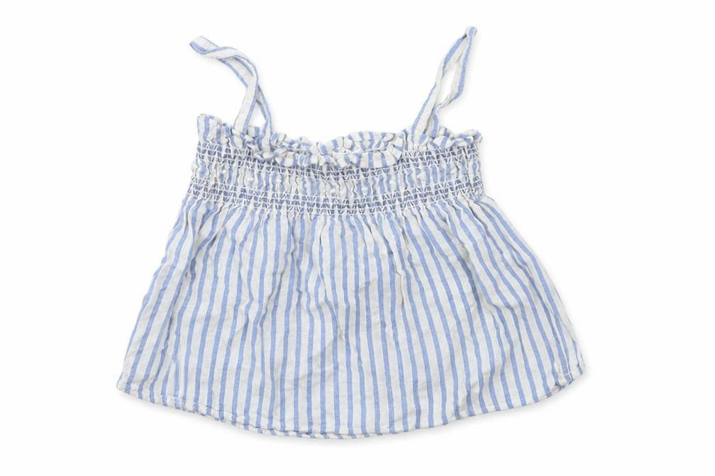 NEXT Girls Blue Striped  Basic Tank Size 12-18 Months