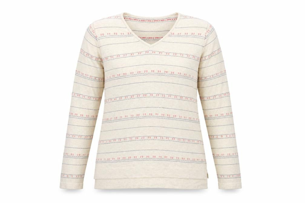 DASH Womens Beige Striped Knit Pullover Jumper Size 12