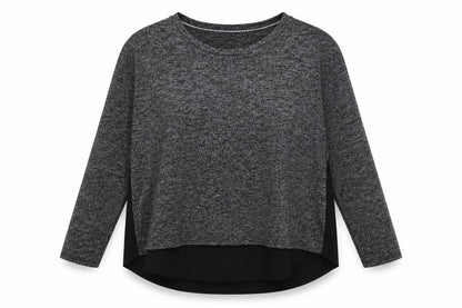 Paraphrase Womens Grey  Jersey Basic Blouse Size 16