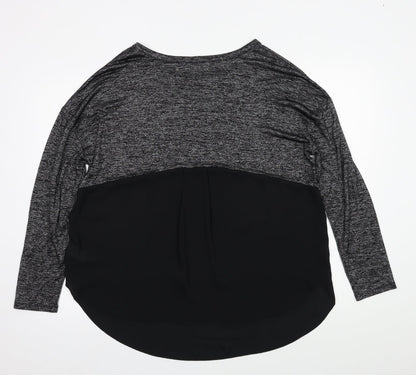 Paraphrase Womens Grey  Jersey Basic Blouse Size 16