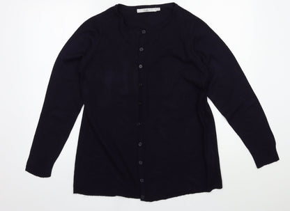 Isle Womens Blue  Knit Cardigan Jumper Size 14