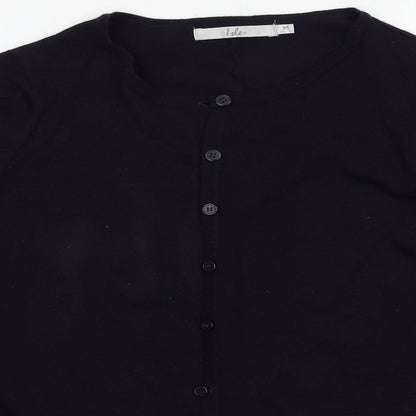 Isle Womens Blue  Knit Cardigan Jumper Size 14