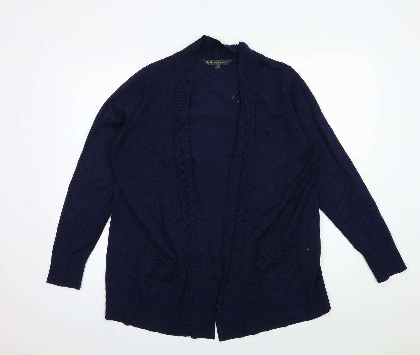 Bonmarché Womens Blue  Knit Cardigan Jumper Size 14