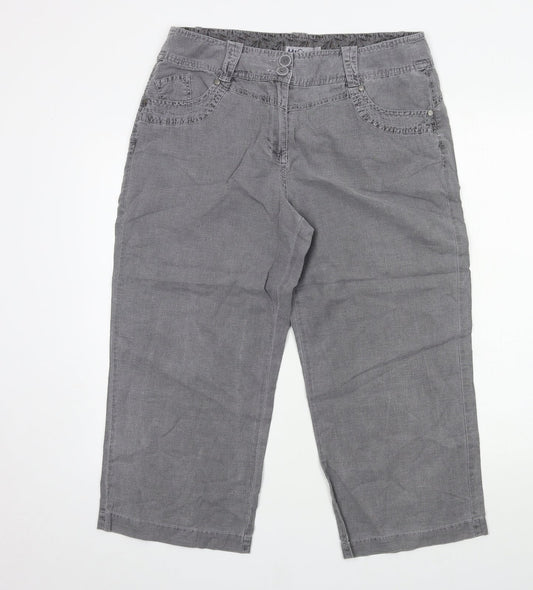 M&Co Womens Grey   Trousers  Size 14 L22 in