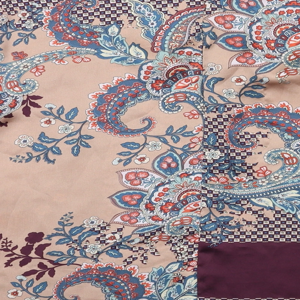 Tinta Womens Pink Floral Satin Basic Blouse Size 12